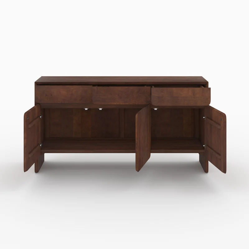 Buffet Achille en bois de manguier marron foncé
