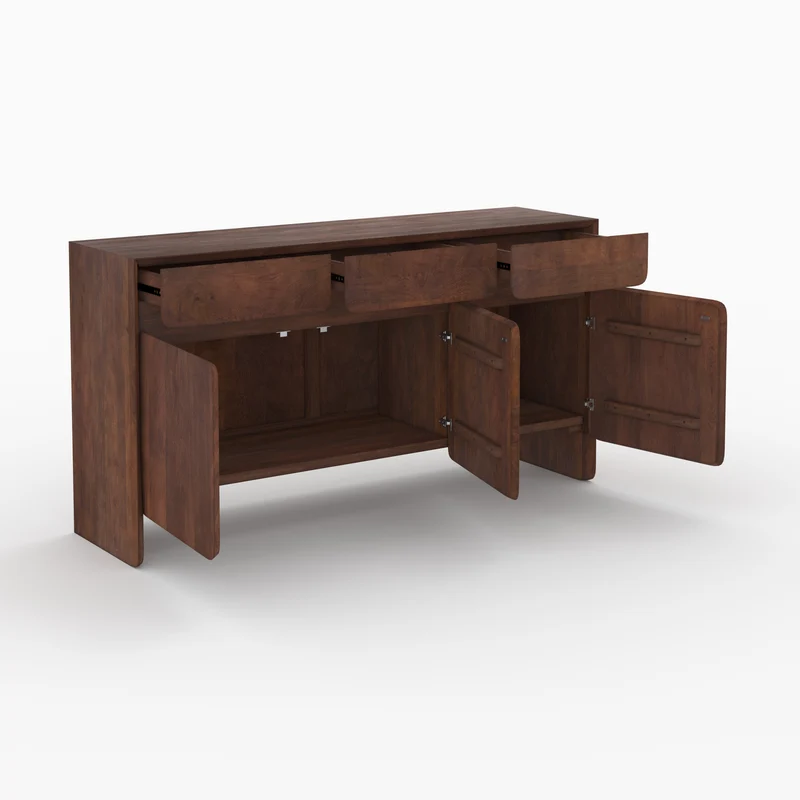 Buffet Achille en bois de manguier marron foncé