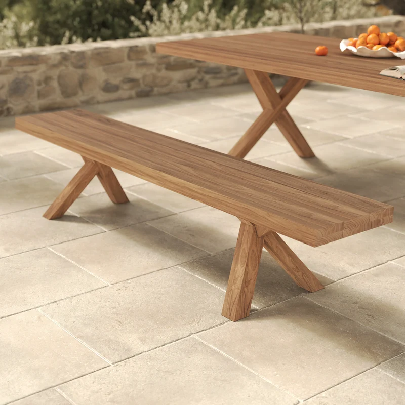 Banc de jardin Soraya en bois de teck 4 personnes