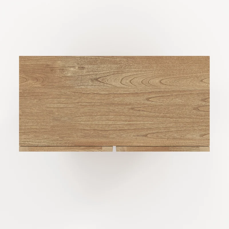 Armoire Delya en bois massif de mindi et rotin