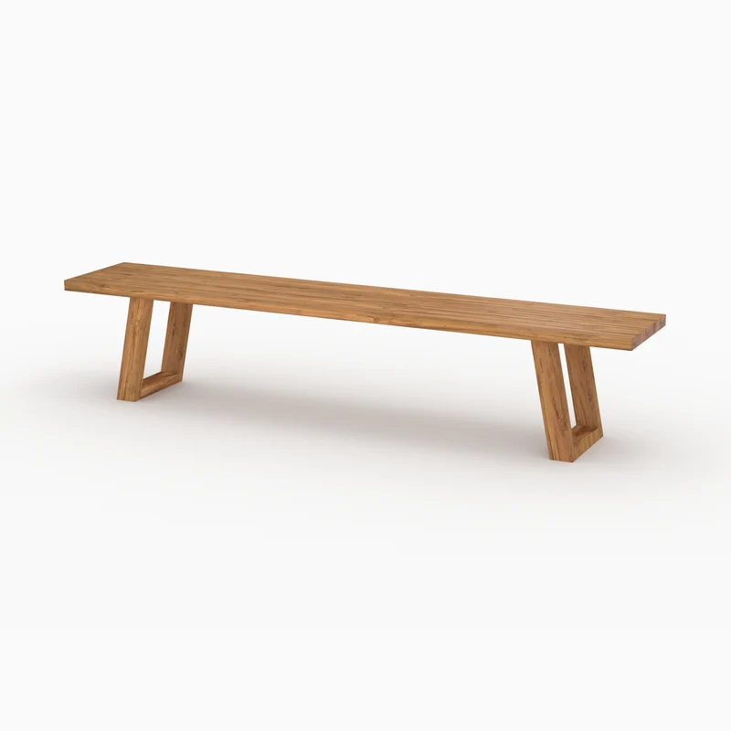 Banc de jardin Luma en bois de teck recyclé 220 cm