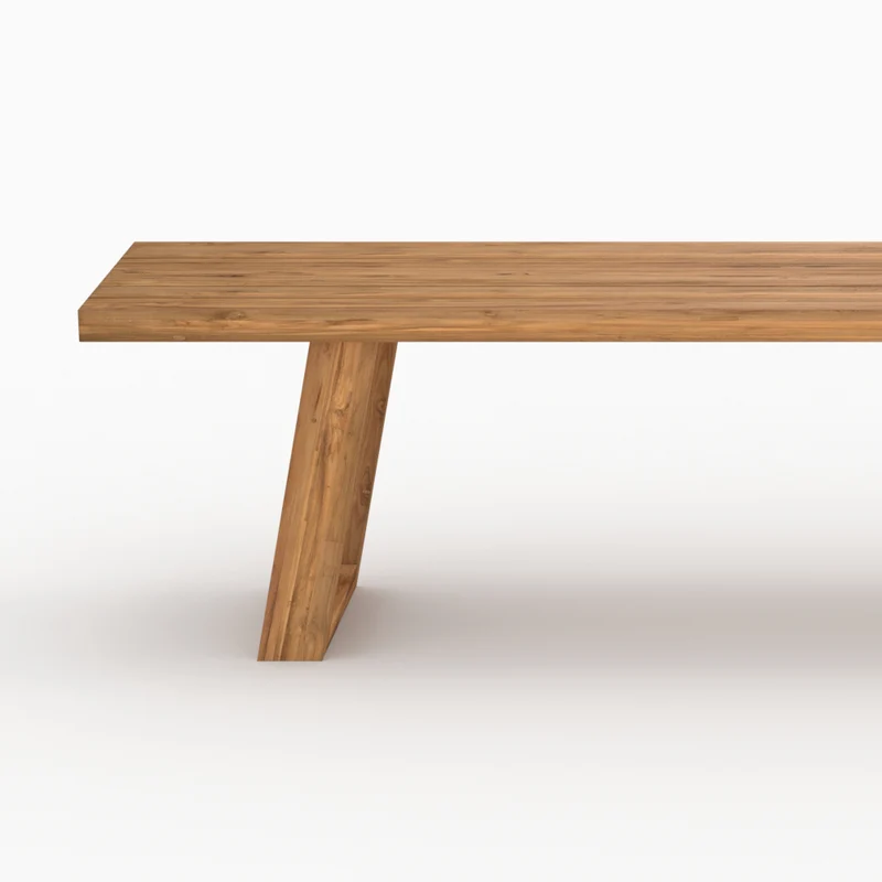 Banc de jardin Luma en bois de teck recyclé 220 cm