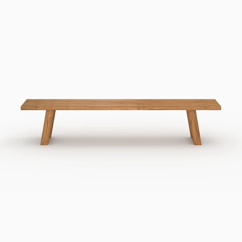 Banc de jardin Luma en bois de teck recyclé 220 cm