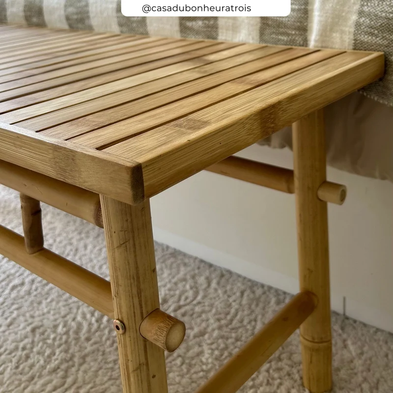 Banc de jardin 2 places Vadella en bambou
