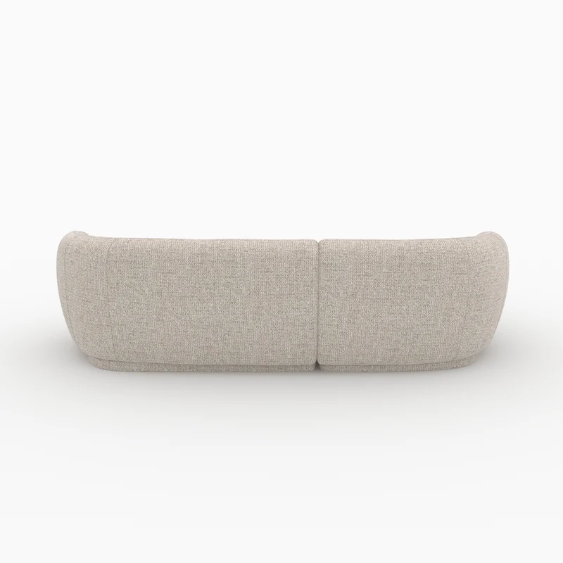 Canapé d'angle modulable Nova 4 places en tissu beige chiné
