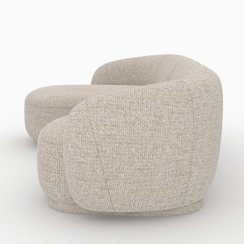 Canapé d'angle modulable Nova 4 places en tissu beige chiné