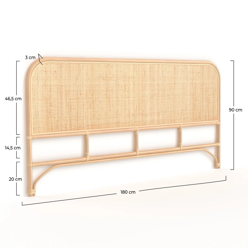 Tête de lit Grace 180 cm en rotin naturel