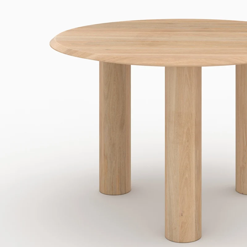 Table ronde Sacha en bois de manguier 4 personnes