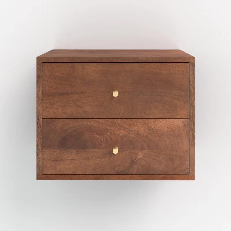 Table de chevet suspendue Oréa en bois de manguier