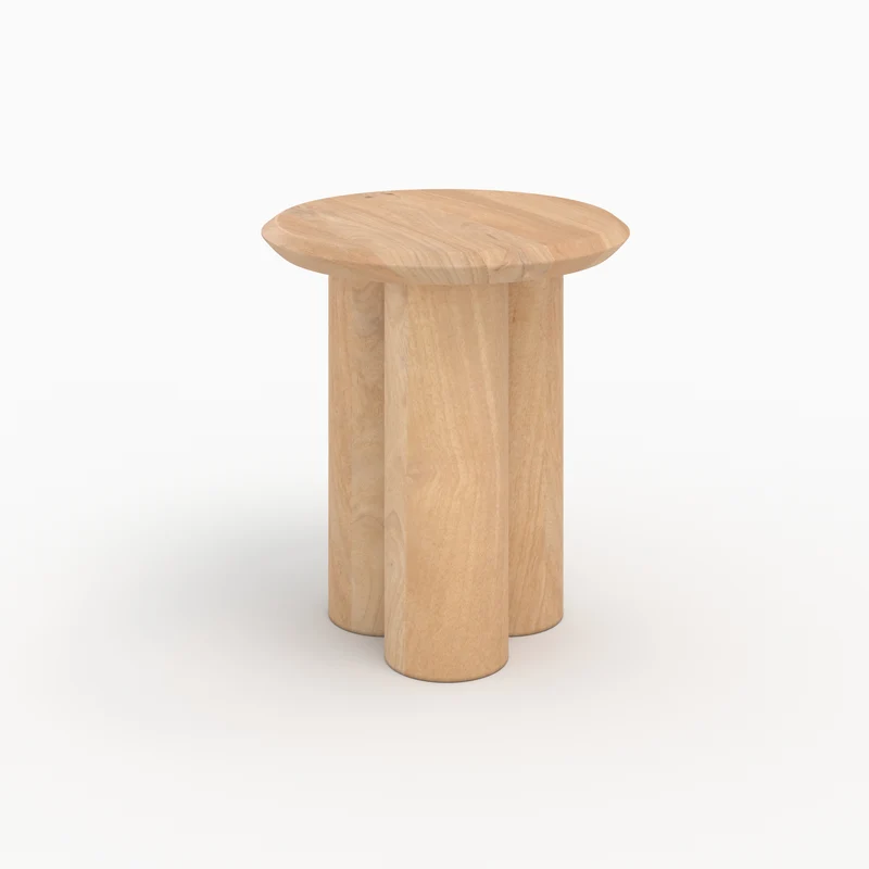 Table d'appoint Sacha en bois de manguier D40 cm