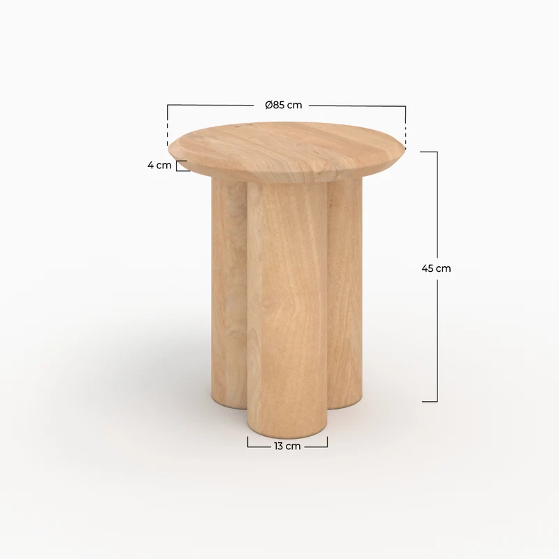 Table d'appoint Sacha en bois de manguier D40 cm