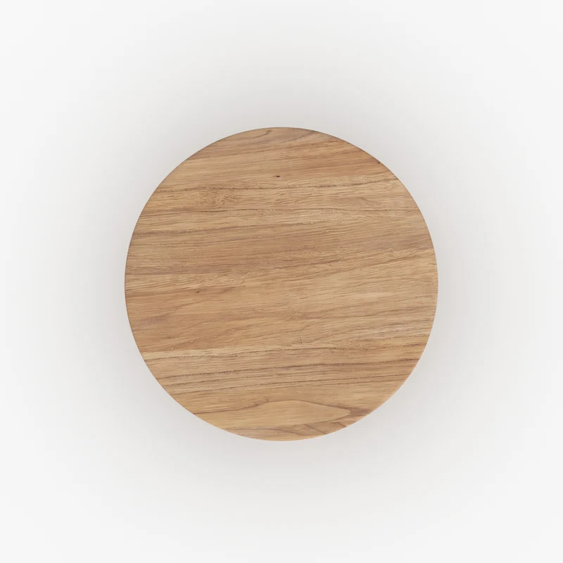 Table basse ronde Galia en bois massif de mindi