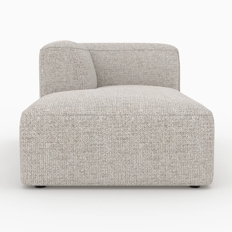 Méridienne d'angle à gauche Hestia pour canapé modulable en tissu beige