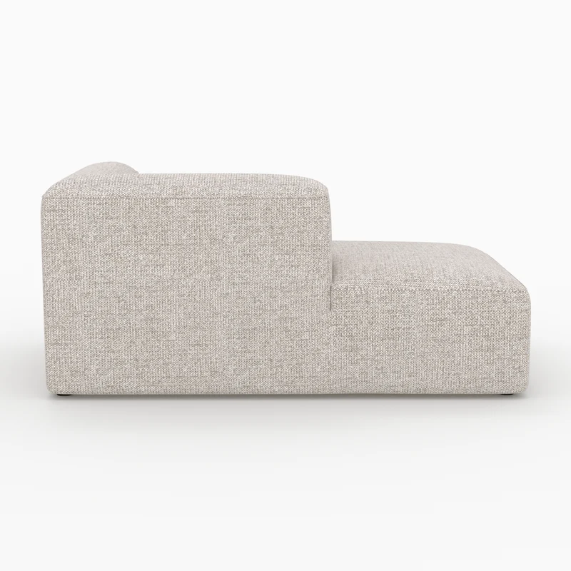 Méridienne d'angle à gauche Hestia pour canapé modulable en tissu beige