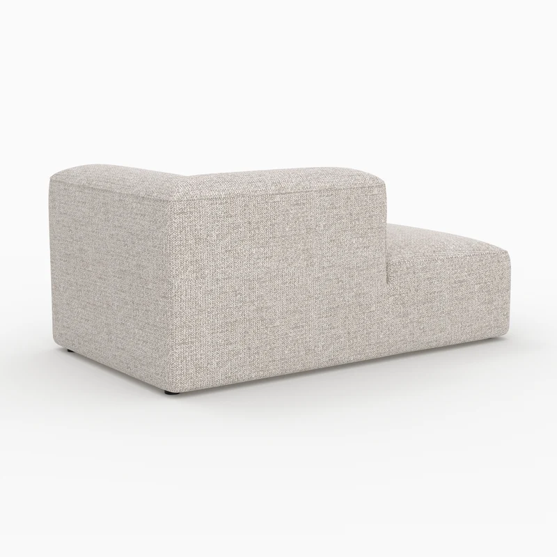 Méridienne d'angle à gauche Hestia pour canapé modulable en tissu beige