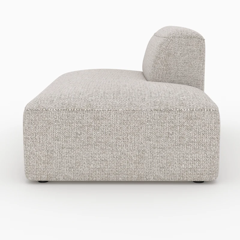 Méridienne dossier à gauche Hestia pour canapé modulable en tissu beige