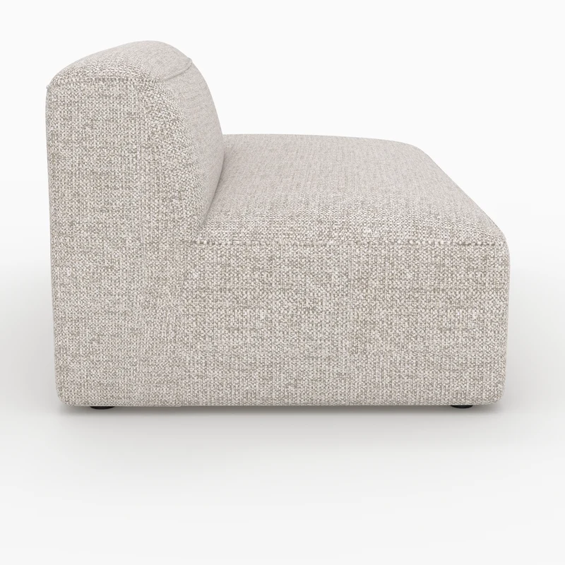 Méridienne dossier à gauche Hestia pour canapé modulable en tissu beige