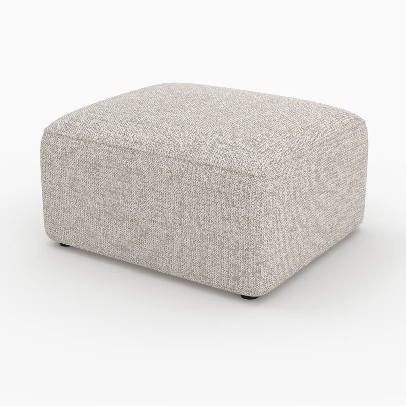 Pouf Hestia rectangulaire pour canapé modulable en tissu beige