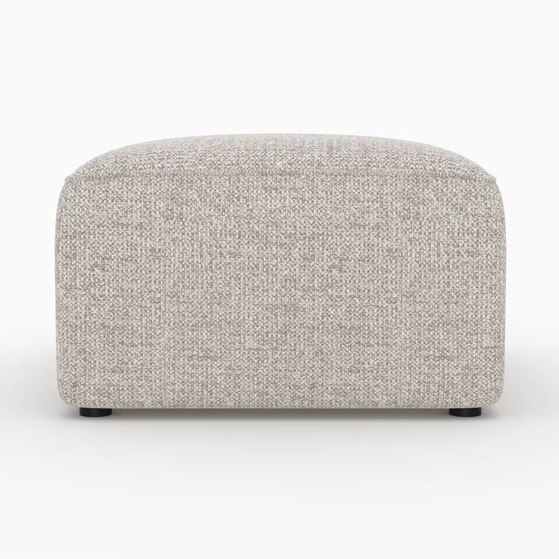 Pouf Hestia rectangulaire pour canapé modulable en tissu beige