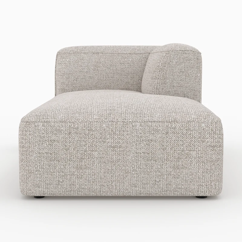 Méridienne d'angle à droite Hestia pour canapé modulable en tissu beige