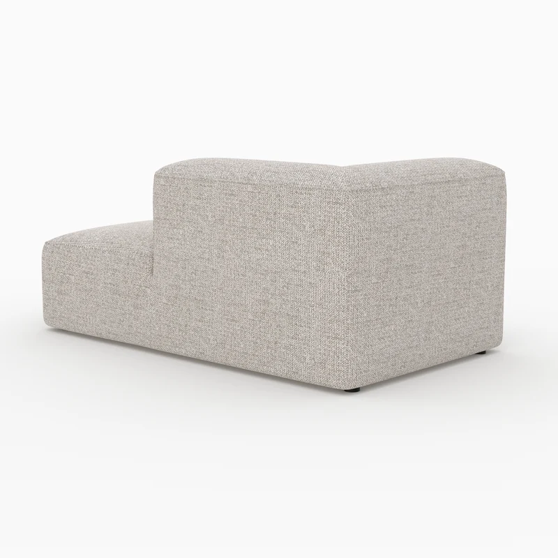 Méridienne d'angle à droite Hestia pour canapé modulable en tissu beige