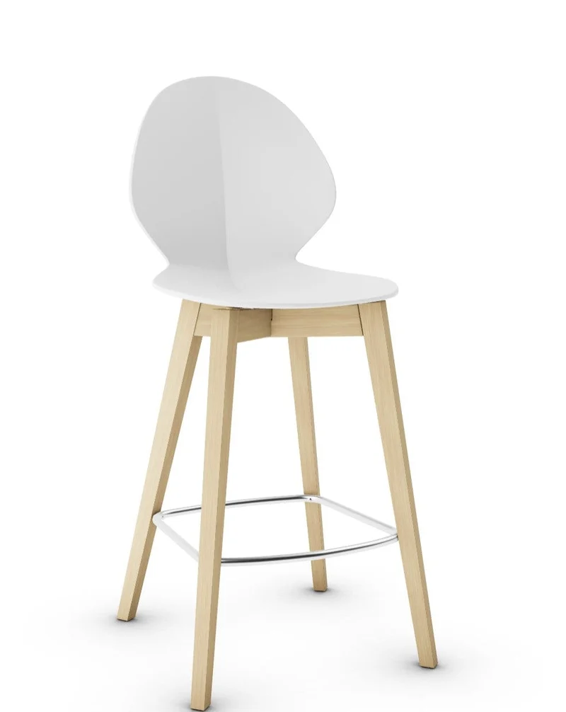 Tabouret Calligaris - Basil (Pieds en bois) CS1495