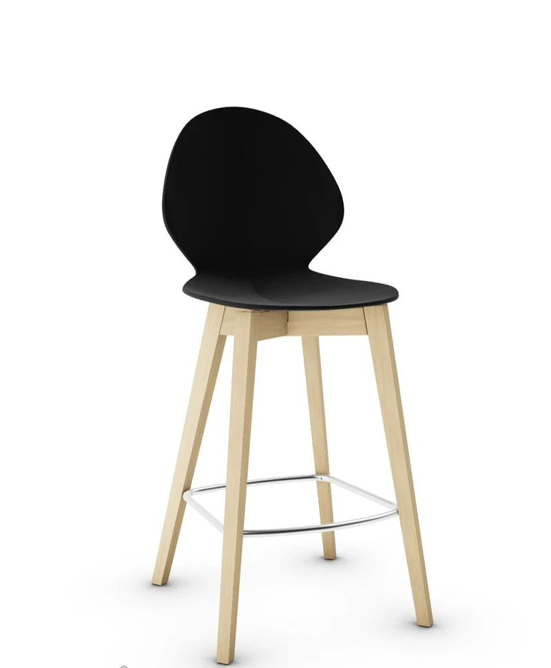 Tabouret Calligaris - Basil (Pieds en bois) CS1495