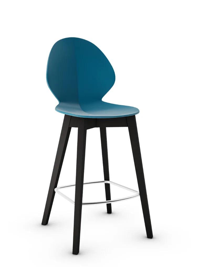 Tabouret Calligaris - Basil (Pieds en bois) CS1495