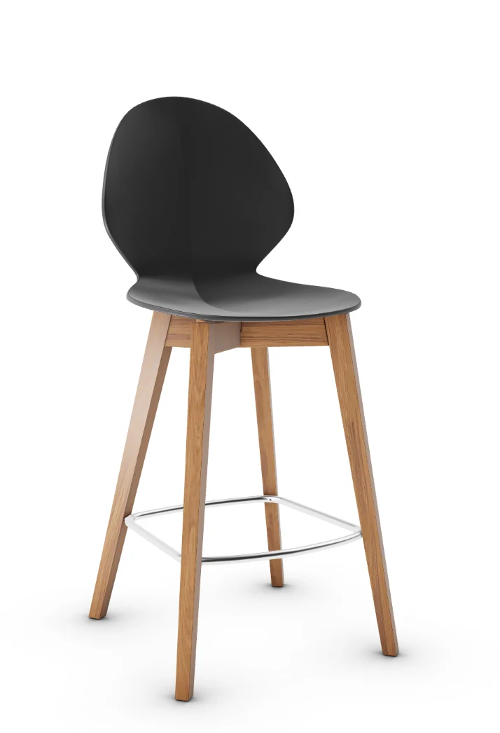 Tabouret Calligaris - Basil (Pieds en bois) CS1495