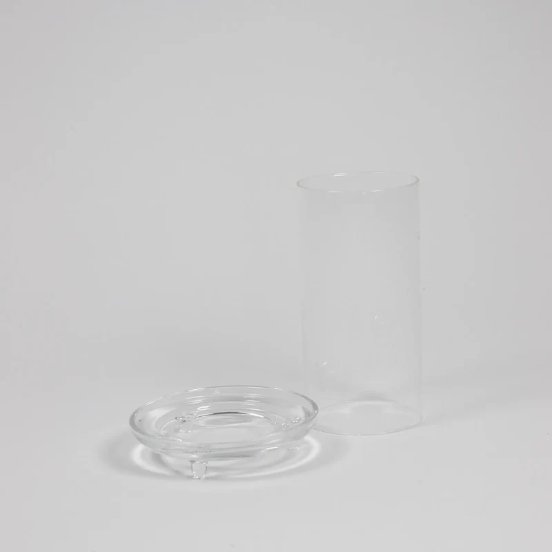 Bougeoir cylindre en verre
