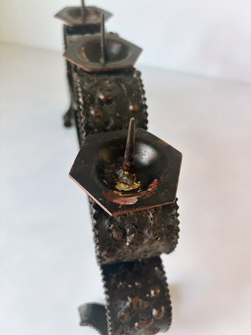 Curved Metal Candleholder, Poland
