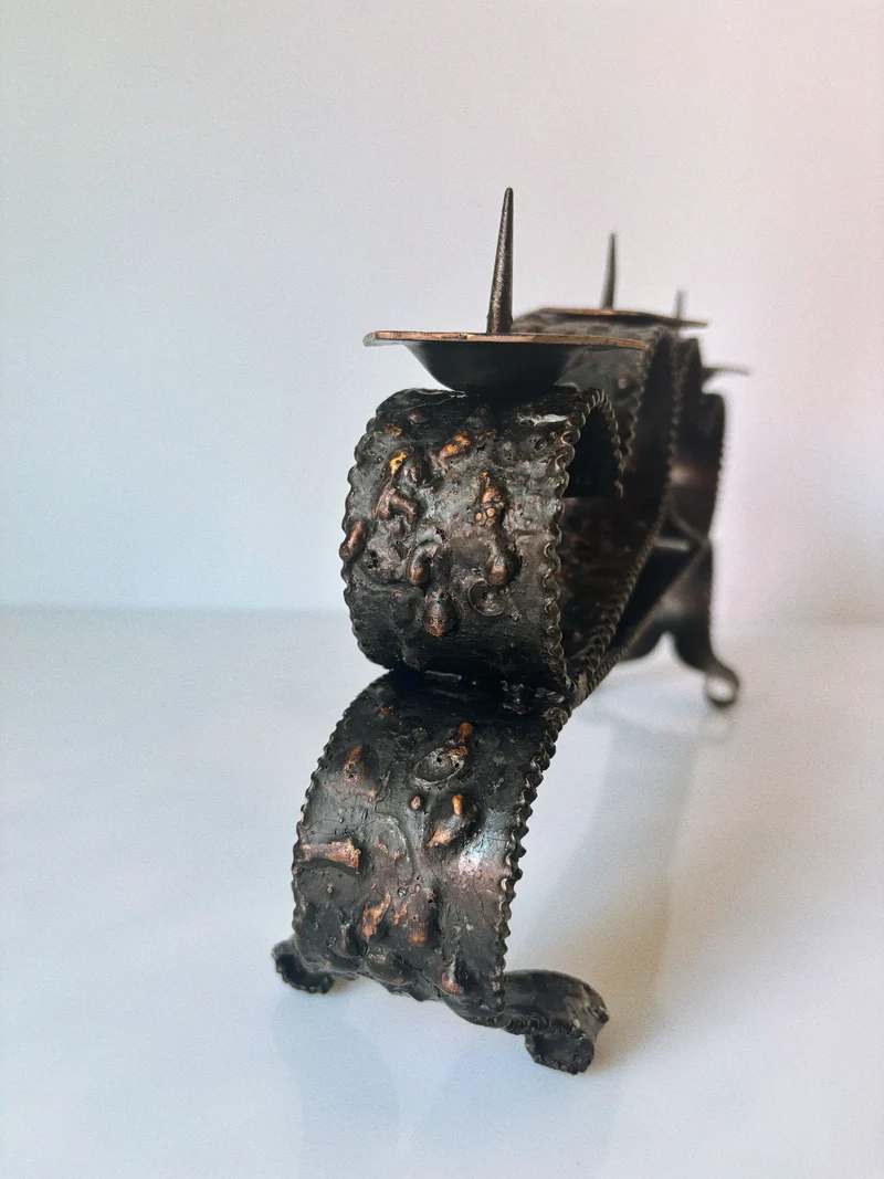 Curved Metal Candleholder, Poland