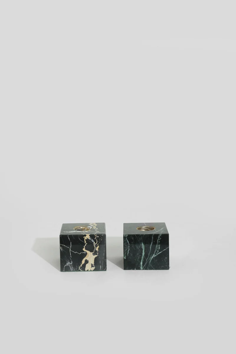 Nero Portoro Candleholder Set