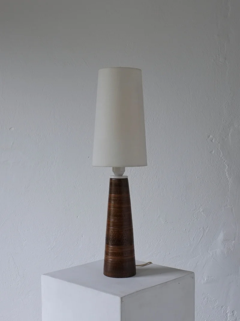 Vintage Stoneware Table Lamp Base by Irma Yourstone, 1960s