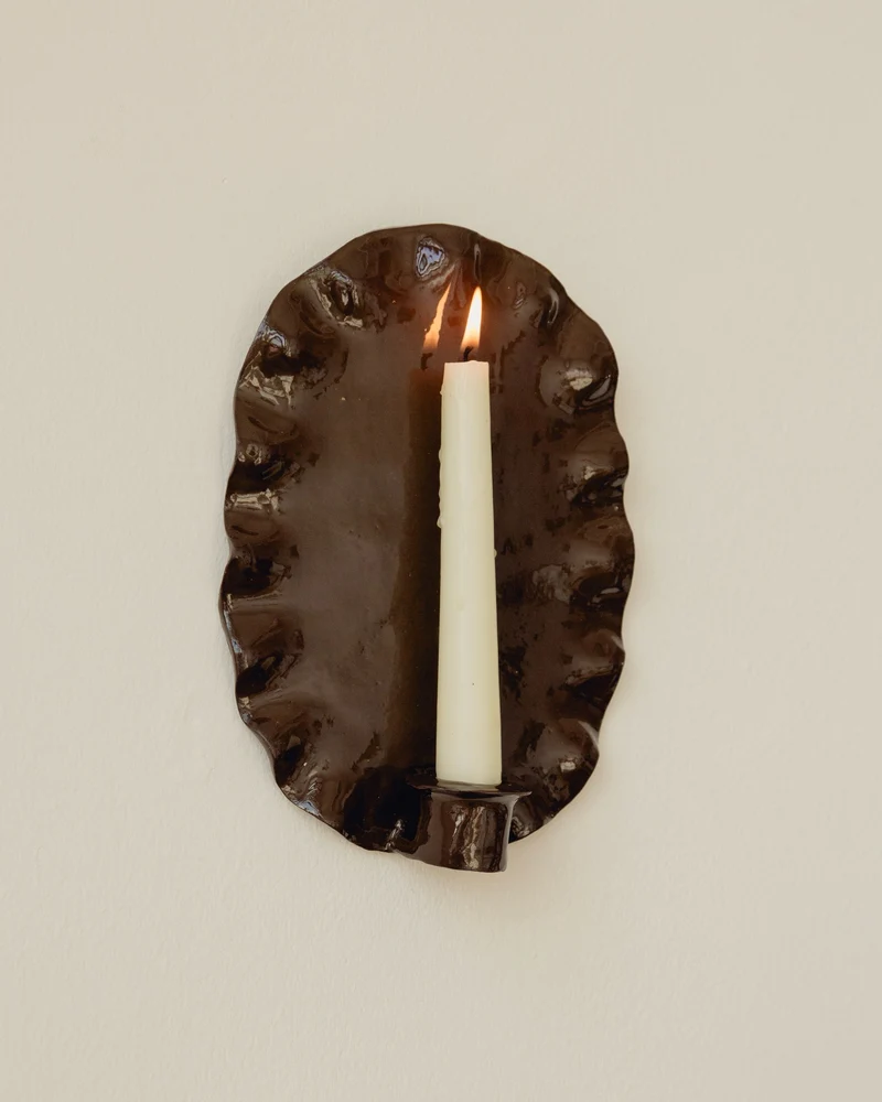 The Ortigia Candle Holders in Glazed Ceramic