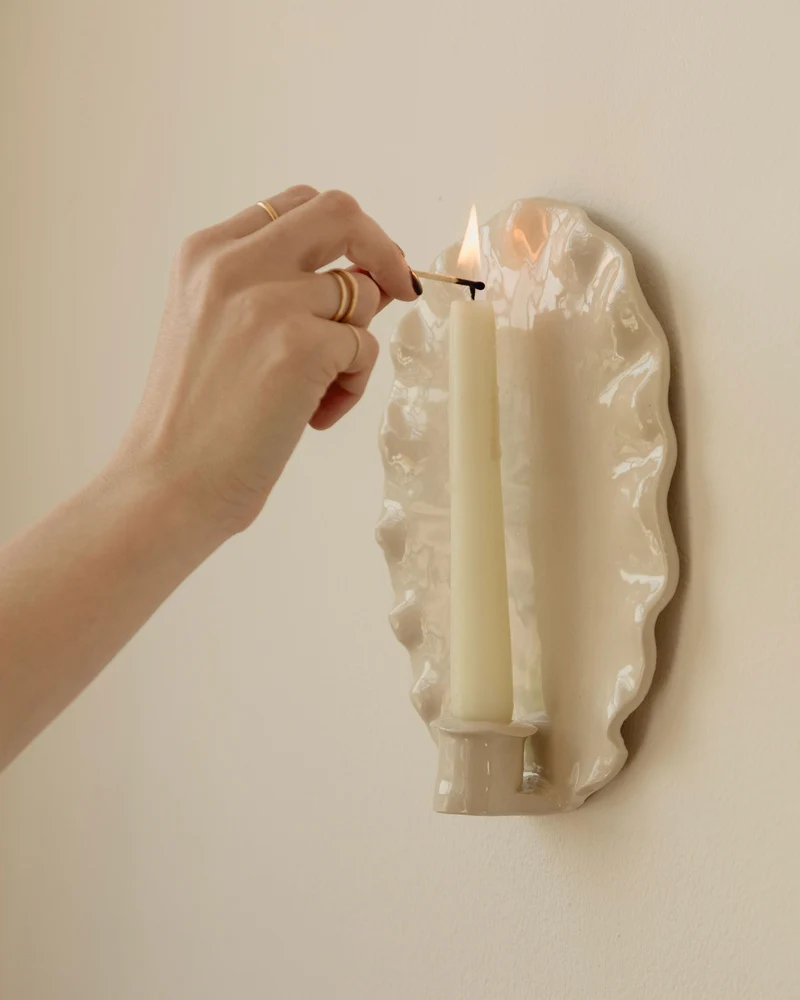 The Ortigia Candle Holders in Glazed Ceramic