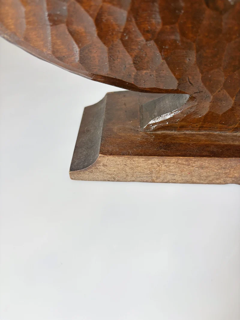 Handcarved Wooden 5 Arm Candelabra, Sweden