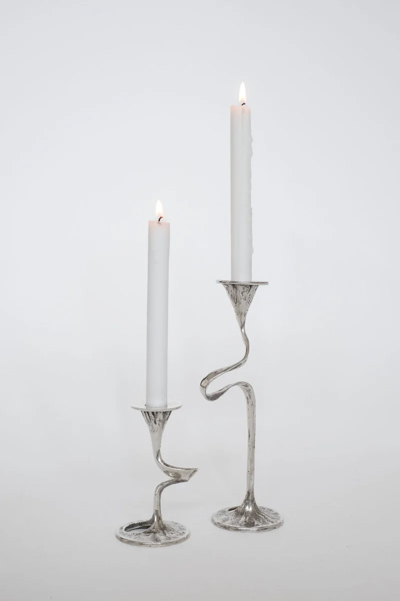 Silver-Plated Candle Holder Set 1950s