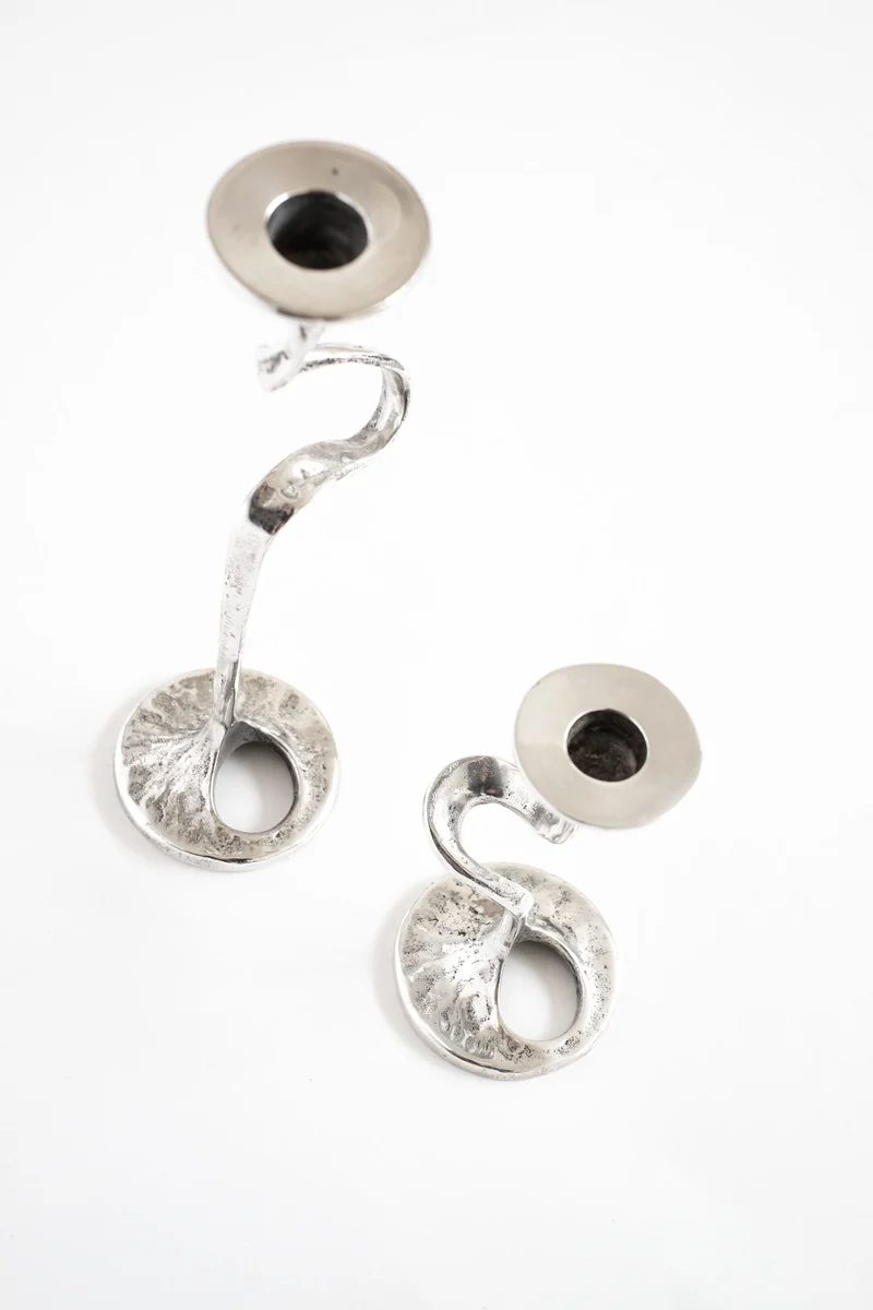 Silver-Plated Candle Holder Set 1950s