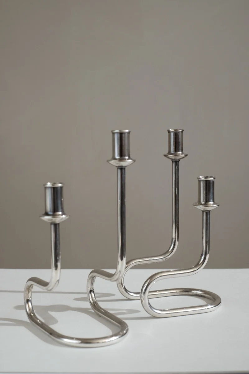 Pair of Italian Candleholders by Gorham Maestri