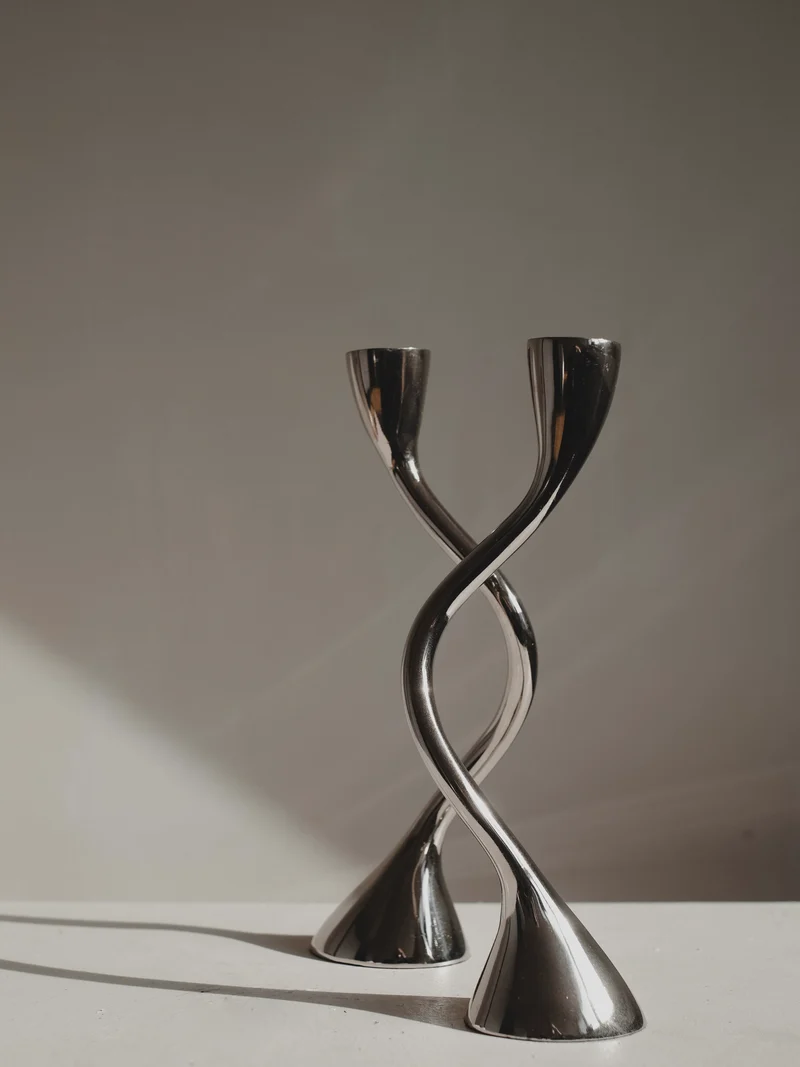 Pair of Zigzag Candleholders 1970s