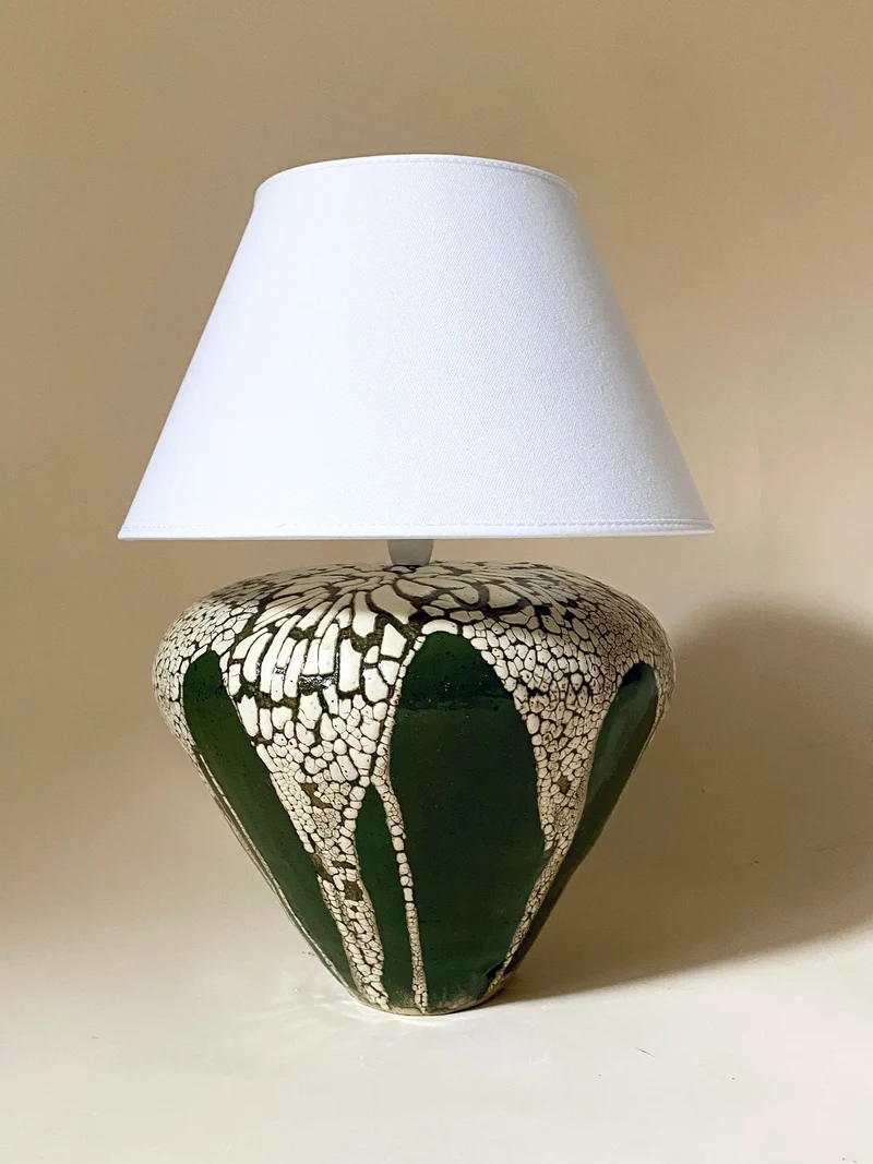 Ceramic Table Lamp Green