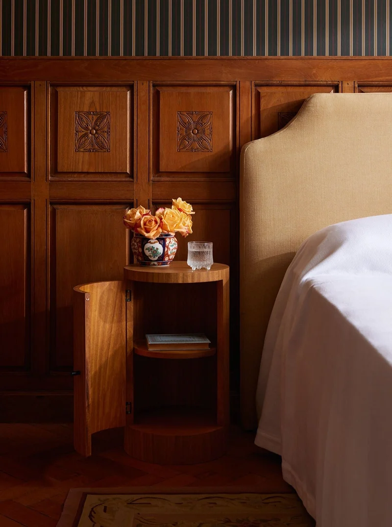 Pair of Constant Nightstand in Oiled Iroko