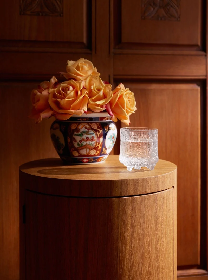 Pair of Constant Nightstand in Oiled Iroko