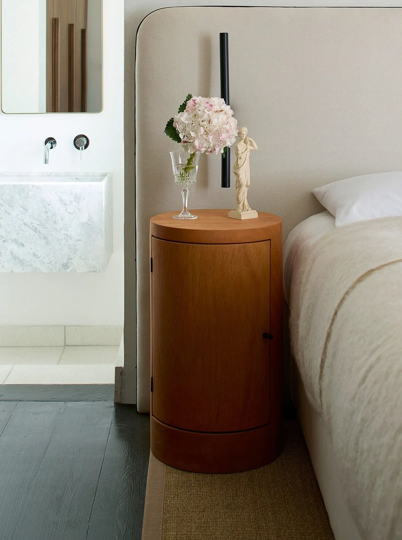 Pair of Constant Nightstand in Oiled Iroko