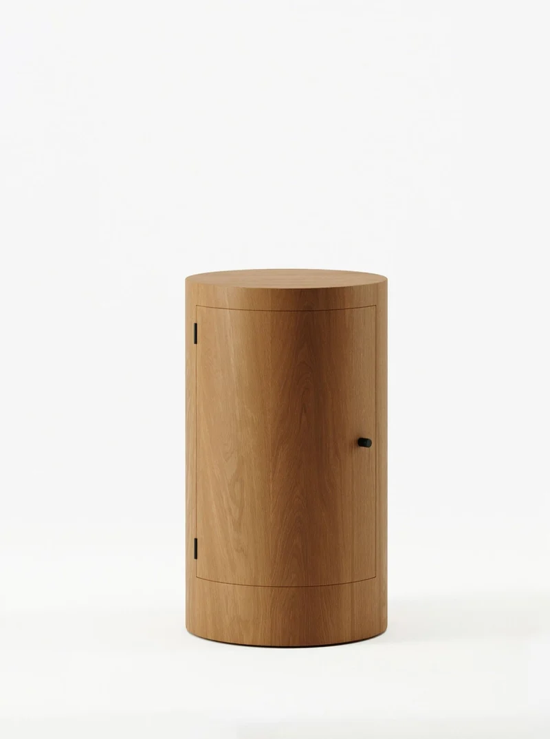 Pair of Constant Nightstand in Oiled Iroko