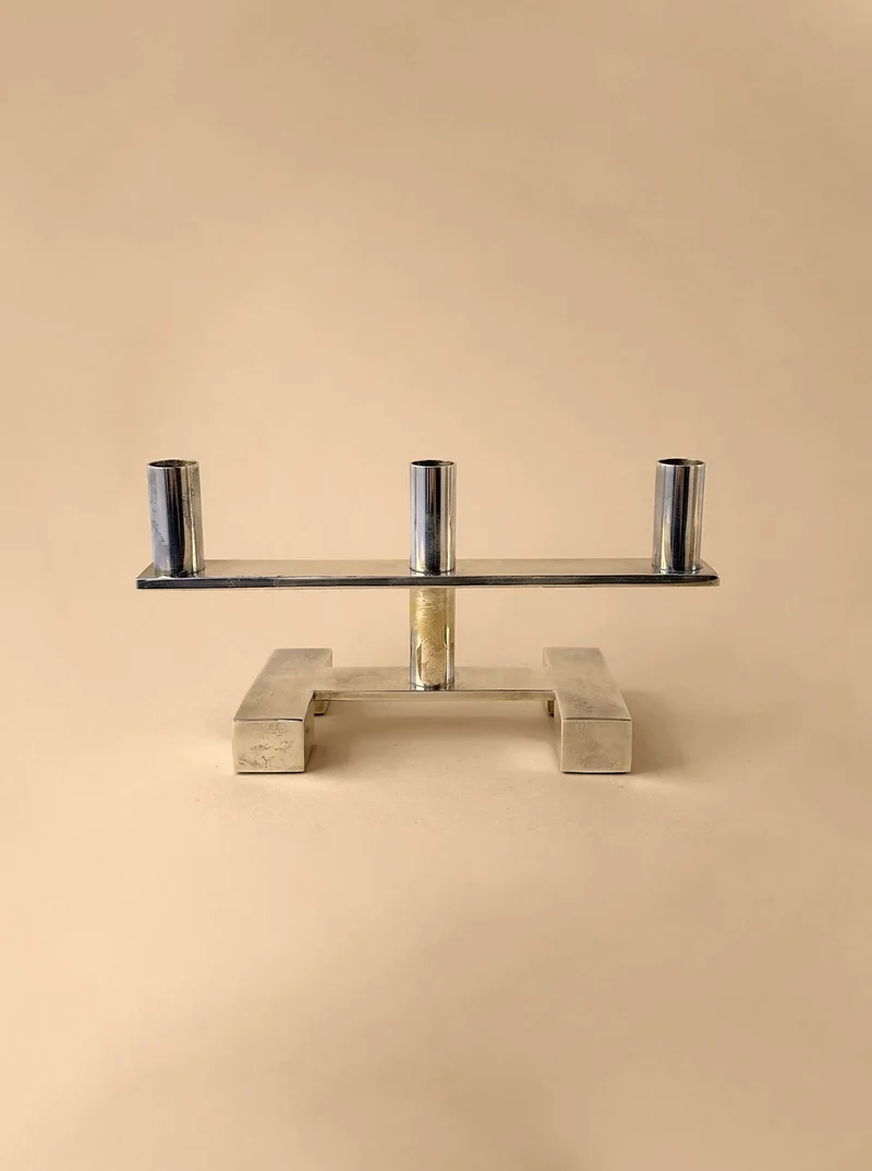 Silver-Plated Candleholder by Lambert 80s