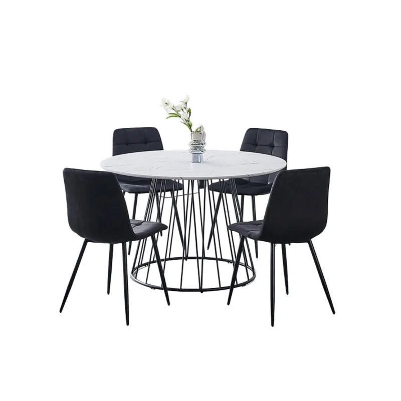 Marble Round Dining Set – Model T-1590