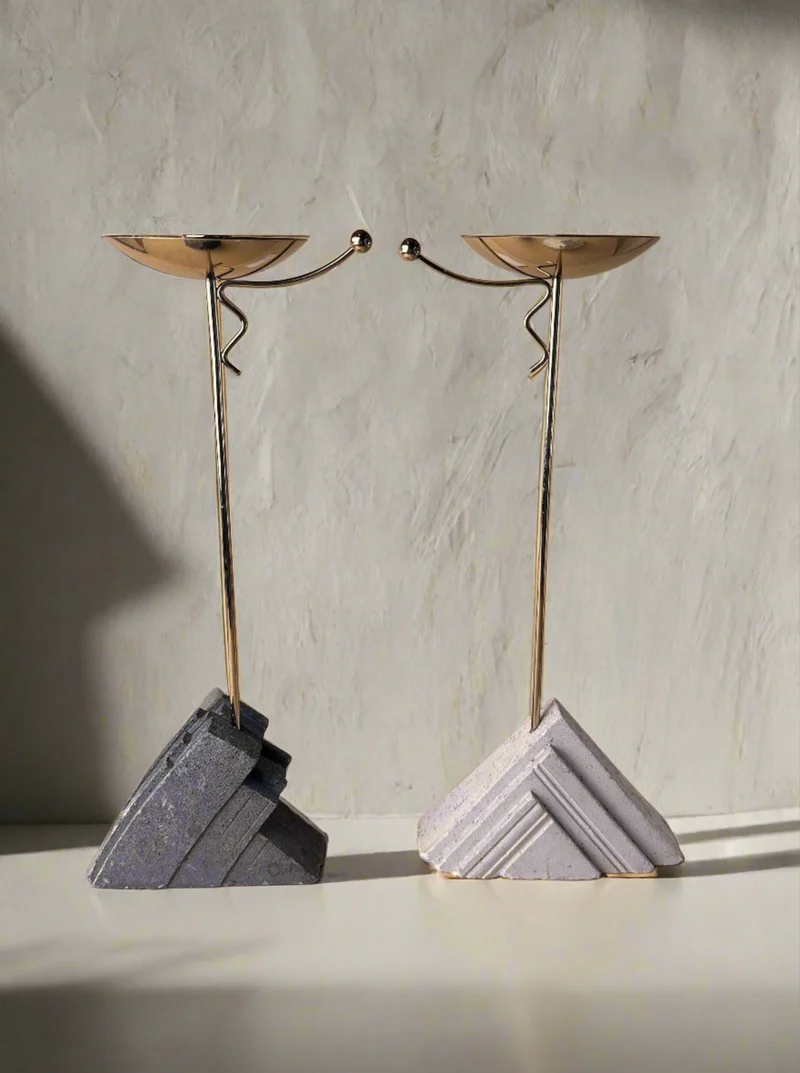 Art Deco Revival candlesticks