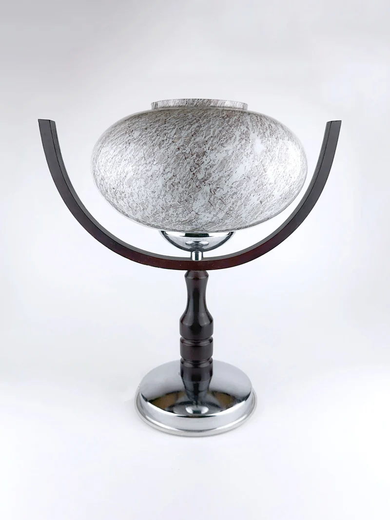 Vintage East German Space Age Chrome Table Lamp - 1970s